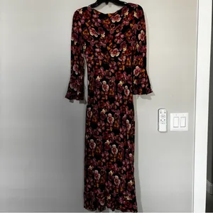 Reformation Kiley Dress Midi Long Sleeve Size 4 thumbnail 6