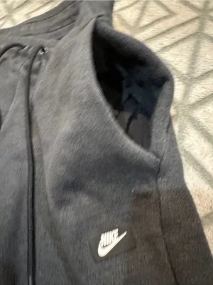 Nike Black Slim Fleece Joggers with Drawstring thumbnail 4