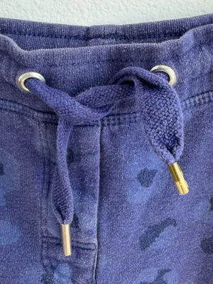 Zoe Karssen Leopard Print Sweat Shorts XS Blue Lounge Y2K thumbnail 2