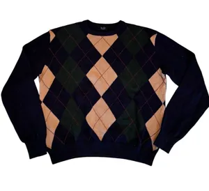 Brandy Melville Blue Green Argyle Sweater Plaid Preppy Heritage S M L thumbnail 1