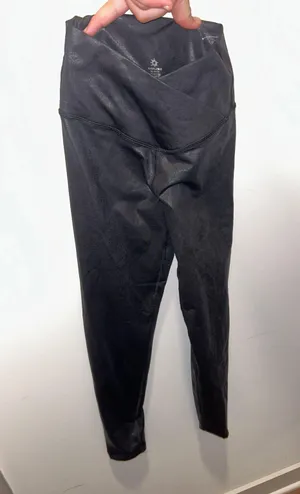 American Eagle aerie crossover leather leghings thumbnail 1