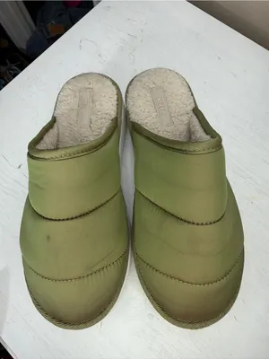 Maeve Anthropologie Puffy Platform Slippers 6/7 Sz S Green thumbnail 3