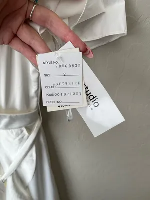 David’s Bridal db studio Flutter Sleeve Satin Ruffle Hem Wedding Dress 2 NEW thumbnail 8