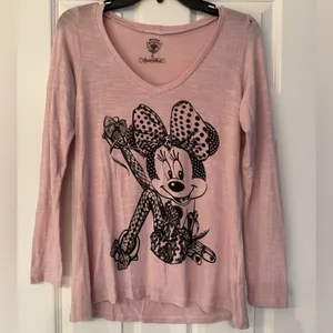 Lauren Moshi Minnie Mouse Women’s Pink Sweater Size Medium thumbnail 3