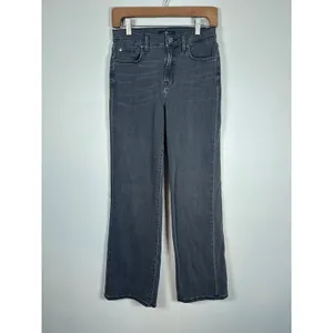 7 For All Mankind Alexa Jeans Women 27 Washed Black Minimalist Straight Leg thumbnail 2