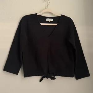 Madewell 100% Cotton Top | Whimsigoth Long sleeve Black Fall tops thumbnail 4