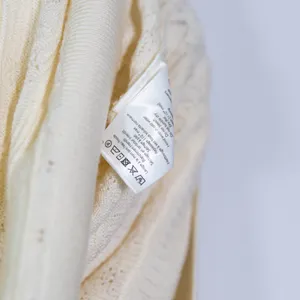 Sezane Lyna Wool Crochet Patterned Knit Henley Button Pullover Sweater Ivory S thumbnail 4