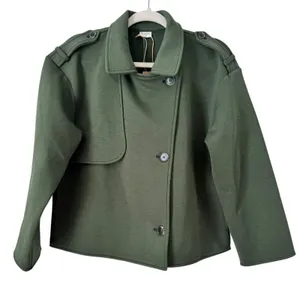 NWT OGL DoubleWarm Convertible Collar Buttoned Coat Size XS Evergreen thumbnail 5