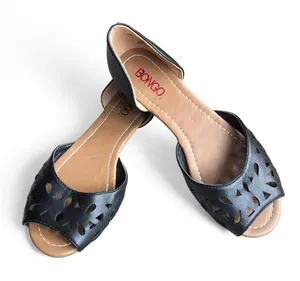 NWOT BONGO Women’s Black Laser-Cut D'Orsay Peep-Toe Flats Size 7M thumbnail 1