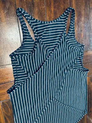 Lululemon Vita Racer Tank - West2east Stripe Inkwell Heathered Medium Grey - 4 thumbnail 10