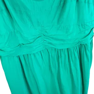 Universal Thread NWT Cotton‎ Blend Green Spaghetti Strap Ruffled Midi Dress Sz L thumbnail 3