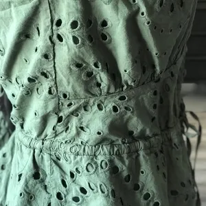NWT Guess Larisen Cotton Eyelet Peplum Top thumbnail 7