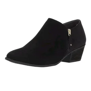 NEW Dr. Scholl's Brief Ankle Boot Bootie Shoe Black Microfiber Suede Women’s 9.5 thumbnail 2