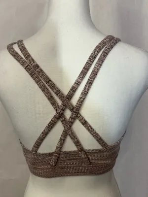lululemon athletica Pink Mauve Patterned Strappy Sports Bra thumbnail 3