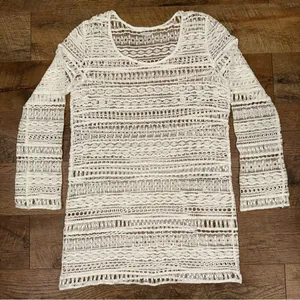 Tavik+ Cream Crochet Knit Swim Cover Up thumbnail 8