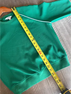SPANX Airpiqué Long Sleeve Crewneck Top Field Green Women’s Small 21351R thumbnail 10