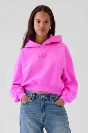 GAP Pink Cropped Hoodie thumbnail 1
