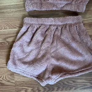 Plush lounge suit Medium. Shorts and top. New. Deep rose. Very comfy thumbnail 3