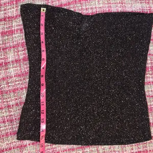 Divided Size L Gold Glitter Sweetheart Tube Top thumbnail 9