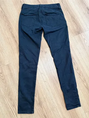 American Eagle Black Moto Jegging Zip Pocket‎ Super Stretch Skinny Jeans Size 4 thumbnail 2