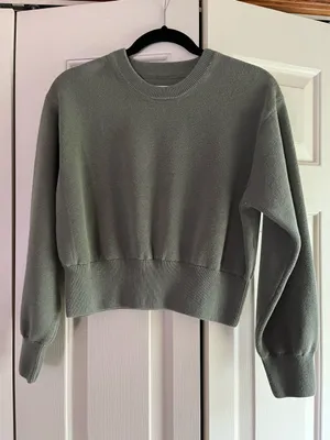 Aerie Crop Sweater Crewneck thumbnail 1
