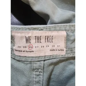 We The Free People Womens Sage Green‎ Wide Leg Utility Pants 26 thumbnail 3