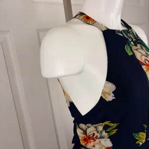 NLW high neck open back floral slit maxi dress thumbnail 6