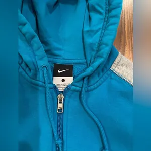 Nike Sweater Womens large Blue Hoodie Full Zip Team Club Gym Outdoors Ladies thumbnail 3