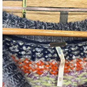 Free People‎ Home For The Holidays Gray Fair Aisle Sweater Size XS thumbnail 7