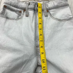 Madewell The Perfect Vintage Wide Leg Light Wash Crop Jeans Flaws 24 thumbnail 11