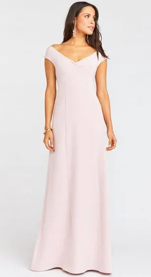 Show Me Your Mumu Zurich Knot Gown in Vintage Rose Stretch Crepe S NWT thumbnail 6
