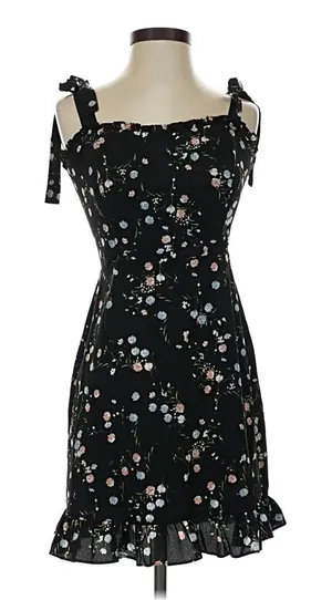 re:named Black floral dress thumbnail 1