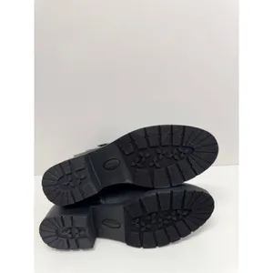 Anne Klein‎ Boots Size 10.5 Black Block Heel Almond Toe Buckle Detail NEW thumbnail 10