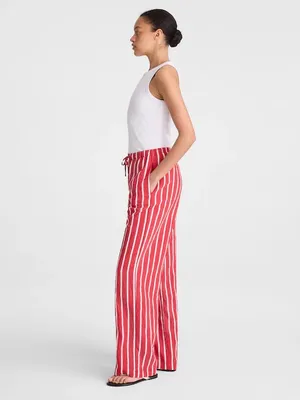 Madewell Pull On Pants in Varsity Red Size Small NWT thumbnail 3