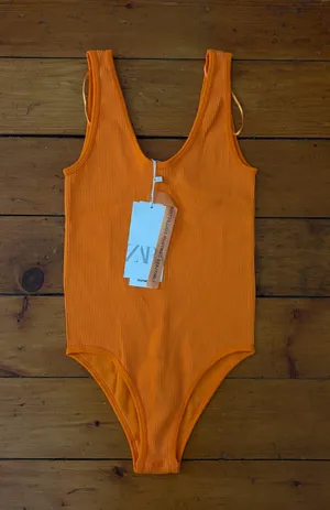ZARA Orange Bodysuit thumbnail 2