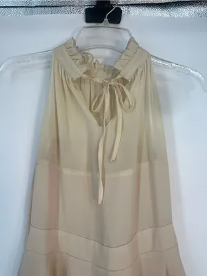 Ciel Beige Ruffled Hem Women's Skirt Size XS thumbnail 7