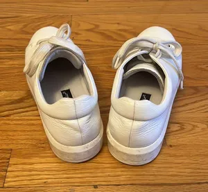 White color Genuine leather women sneaker thumbnail 4