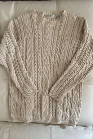 Vintage sweater White Size M thumbnail 1