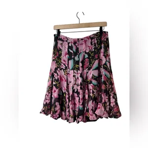 ICE Floral Pleated Skirt Black Pink Size‎ 6 thumbnail 7