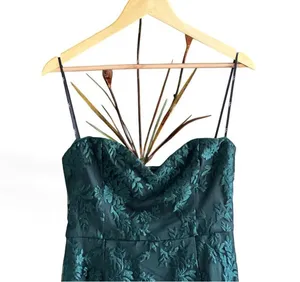 Lulus What a Knockout Forest Green Embroidered Strapless Dress thumbnail 6