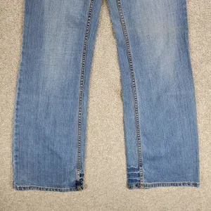 Vintage Faded Glory Jeans Womens 12 Light Wash Blue Floral Flap Pockets Wide Leg thumbnail 16