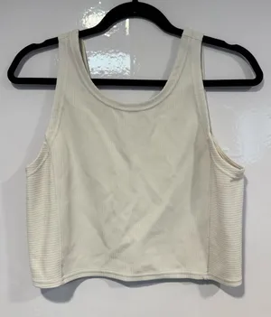 Lululemon ribbed softstreme‎ off white tank top thumbnail 1