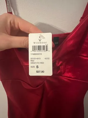 Windsor Red Satin Bodycon Mini Dress thumbnail 2