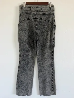 Free People FP Movement Sideline Crop Sweatpants Small Gray Acid Wash Size Small thumbnail 2