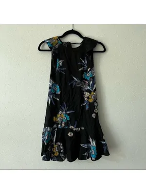 Free People Summer in Tulum linen floral Mini Dress small thumbnail 8
