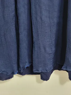 Amsale Navy 100% Silk One Shoulder Formal Maxi Dress Size 4 Wedding Guest Dress thumbnail 6