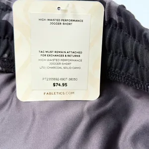 Fabletics High Waisted Performance Jogger Charcoal Camo Women's Large NWT thumbnail 6