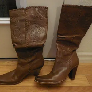 Womens Bronx Leather Western 3 1/2" Heel Boots 8 thumbnail 4