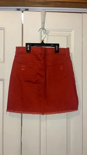 Old Navy burnt orange denim skirt thumbnail 2