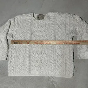 Vintage Abercrombie & Fitch Cable Knit Sweater Hand Made Grandpacore SZ S Thick thumbnail 6